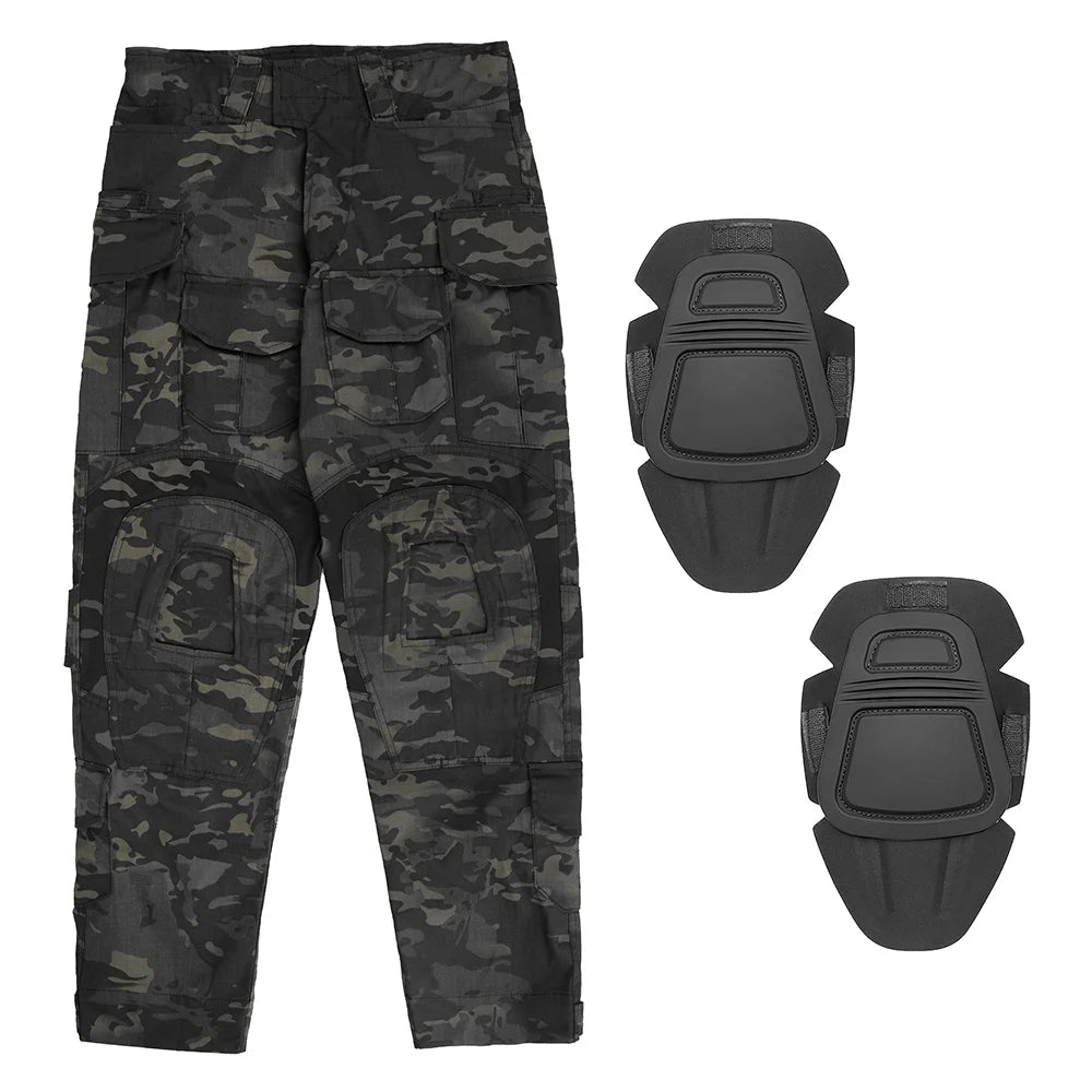KRYDEX Tactical Combat Pants With Knee Pads For Hunting Men
