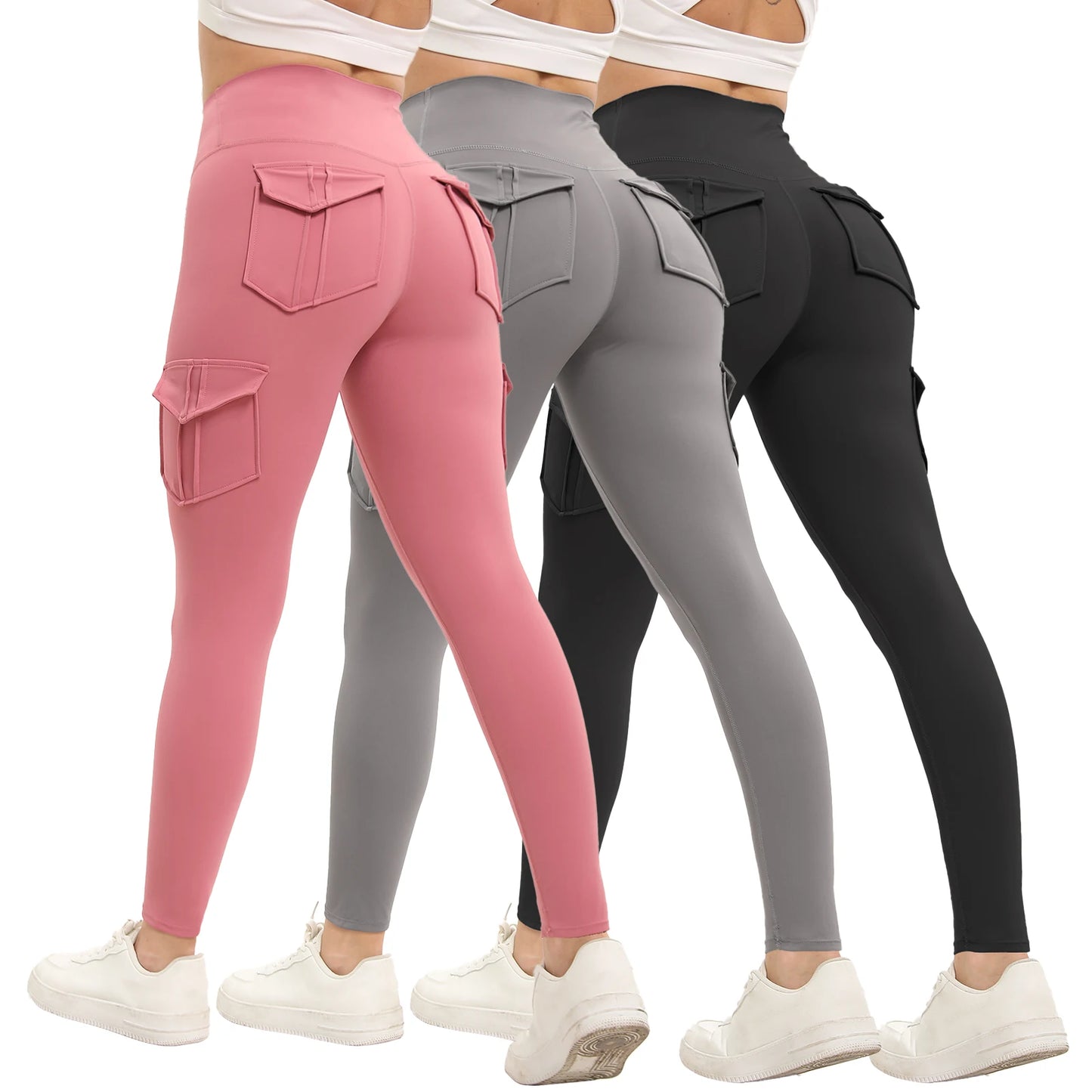 Women's High Waisted Gym Leggings With Pockets Yoga Pants