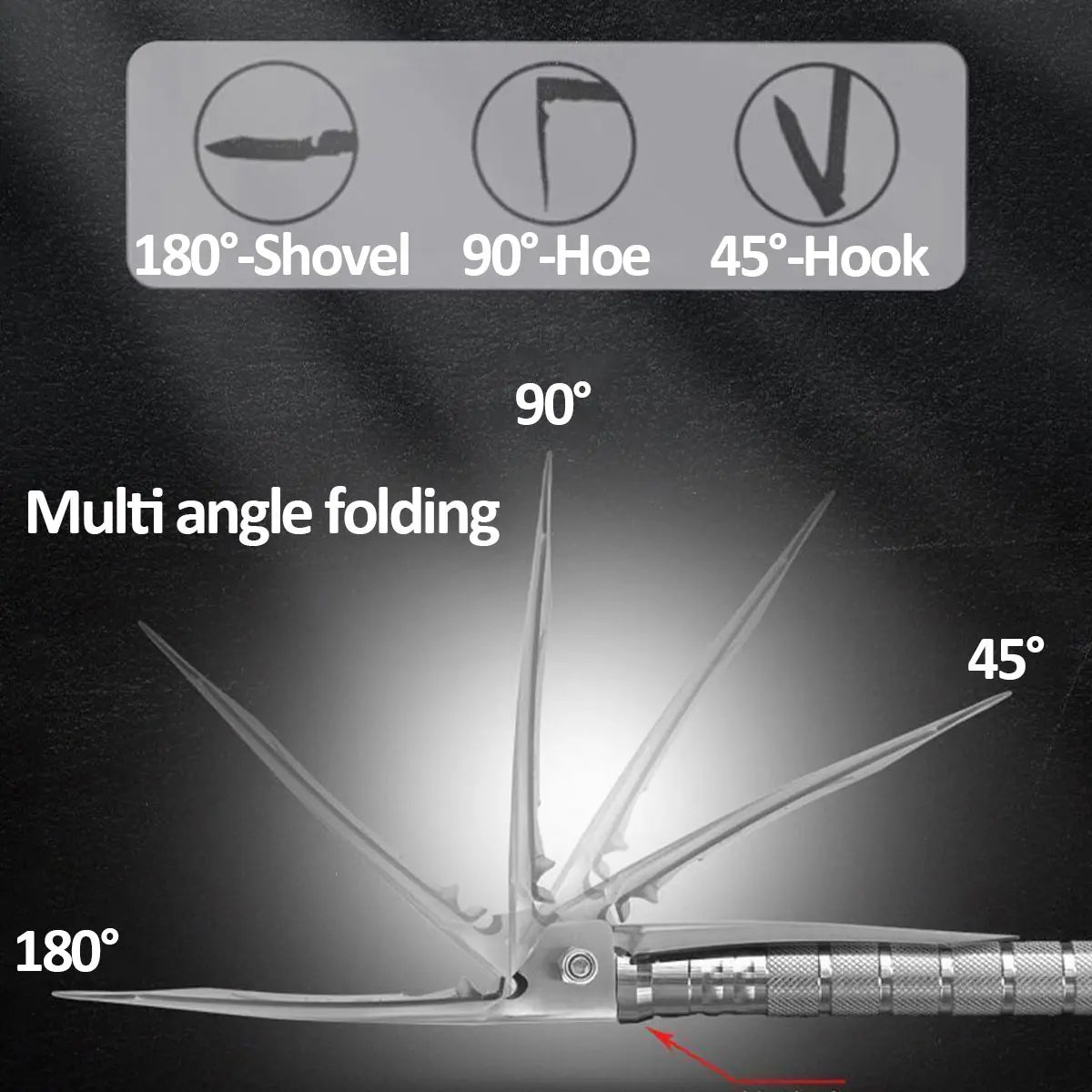 Skywolfeye Multi Function Foldable Military Shovel Outdoor Survival Tool