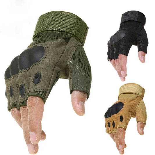 Tactical Hard Knuckle Half Finger Gloves for Combat and Hunting