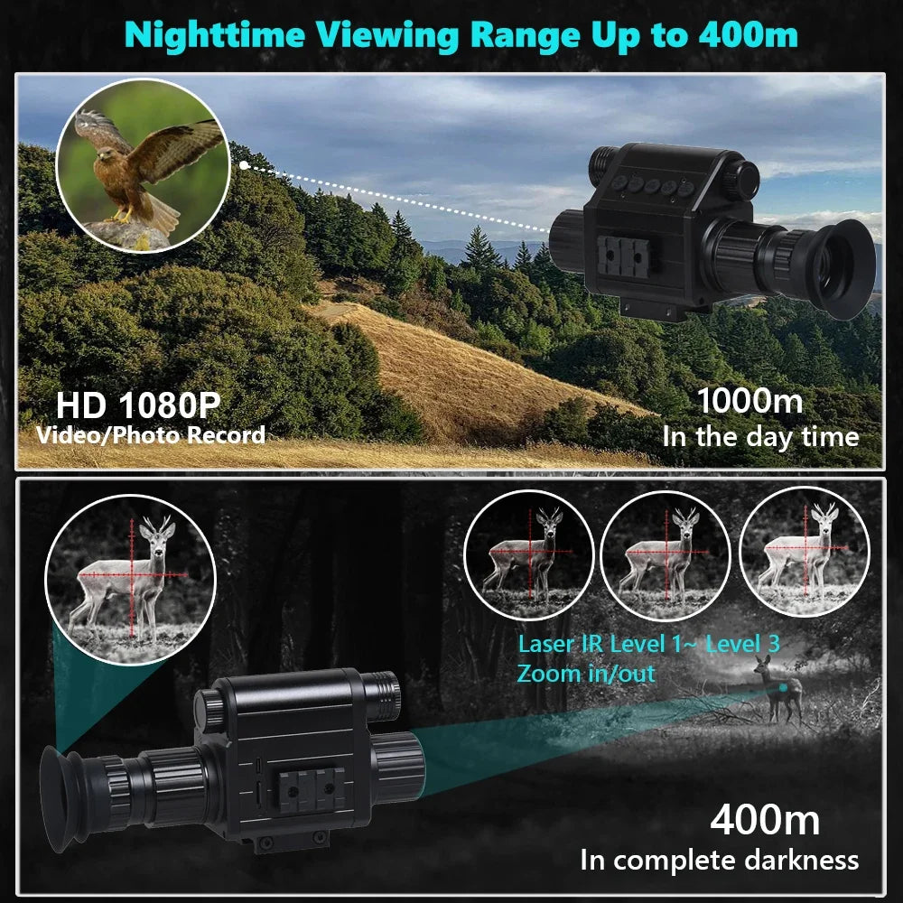 Tensdarcam Megaorei Digital Night Vision Monocular 1080P Infrared Camera