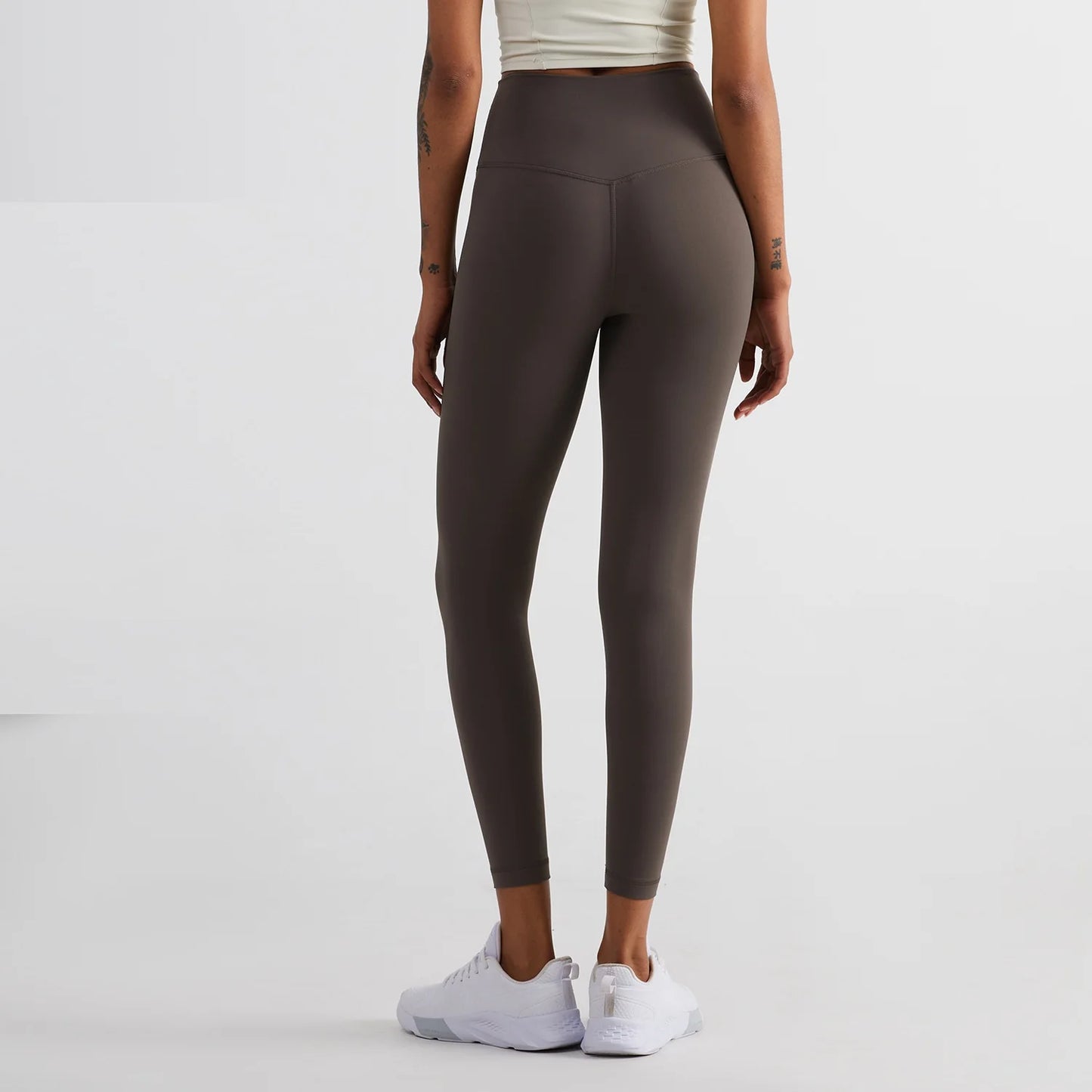 Women High Waist Yoga Leggings With Back Pocket Cropped Pants