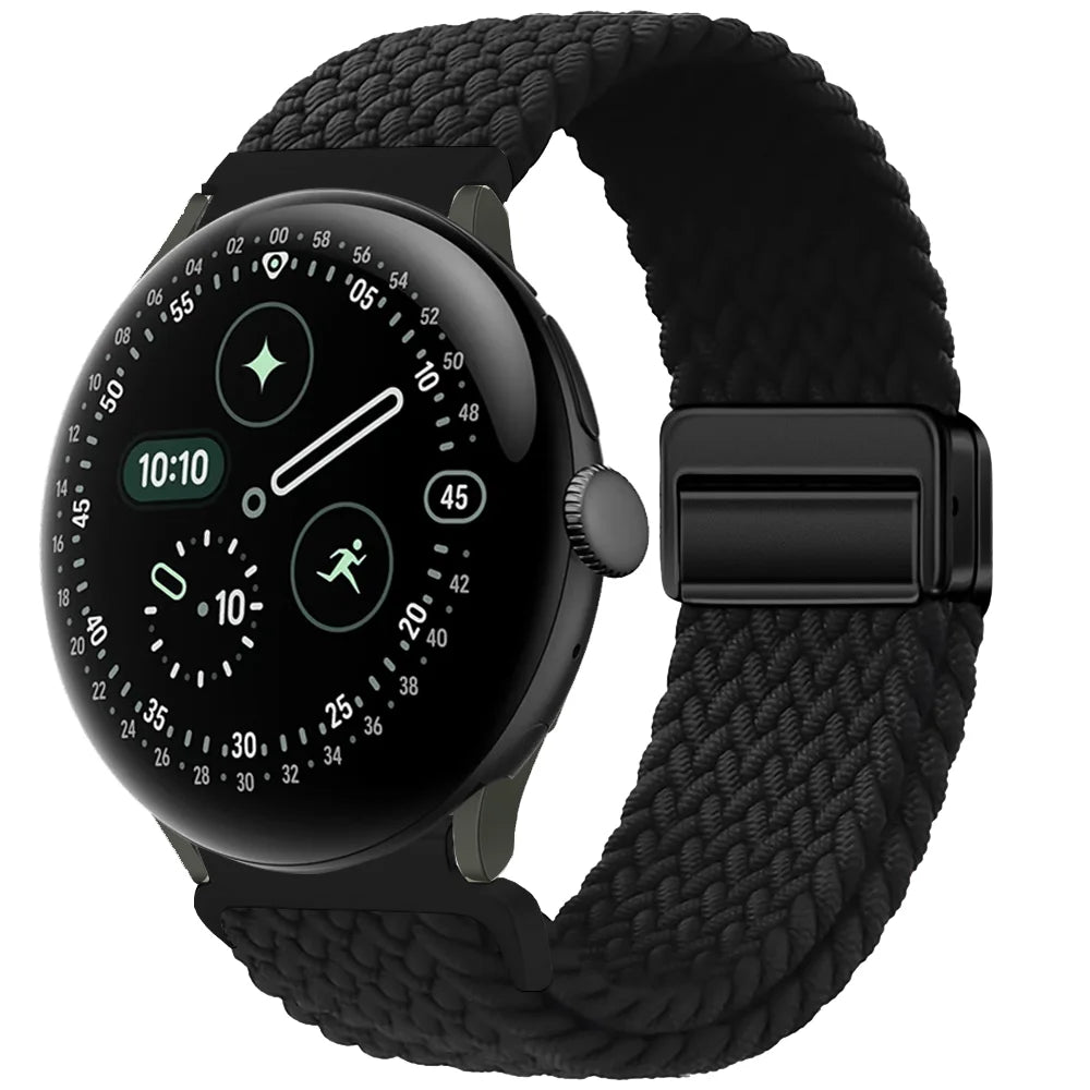 Magnetic Elastic Braided Nylon Strap For Google Pixel Watch