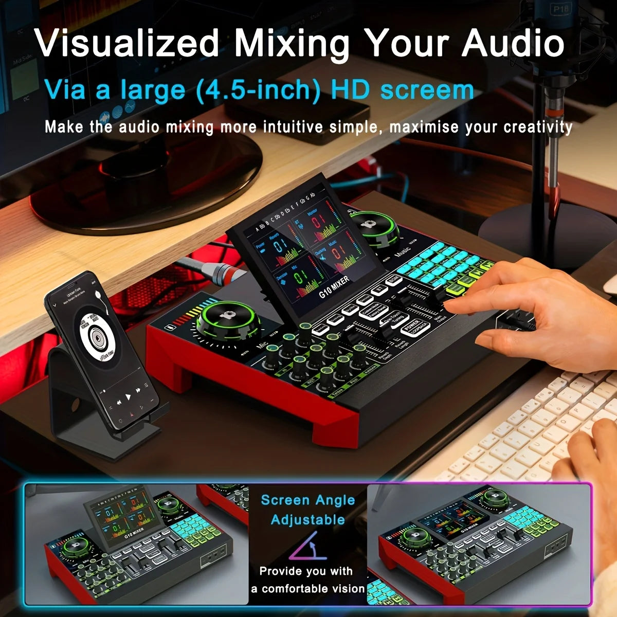 Tenlamp G10 Live Sound Card and Audio Interface for Podcast