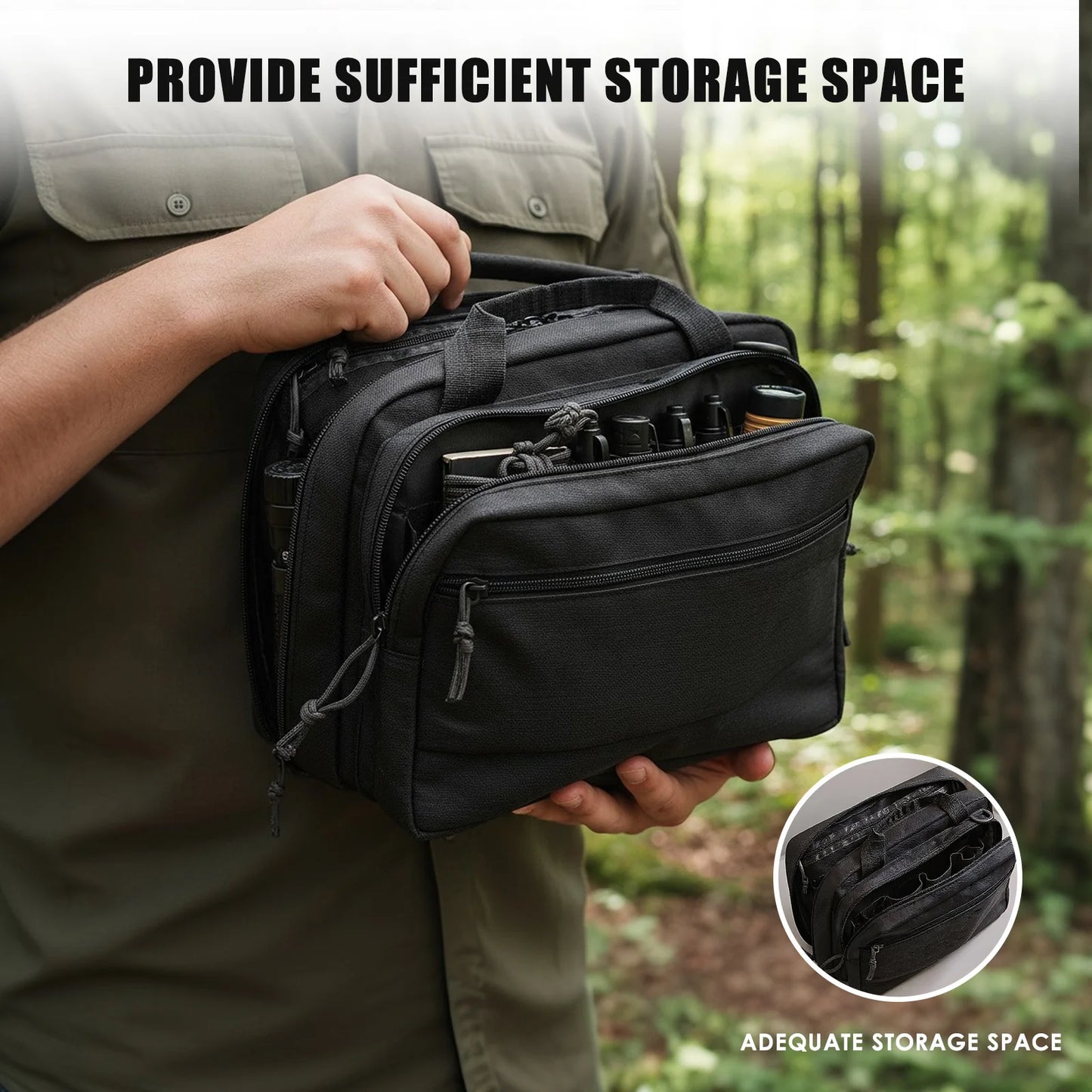 NovaSphere Oxford Cloth EDC Tool Bag For Outdoor Hunting Lockable Compartments