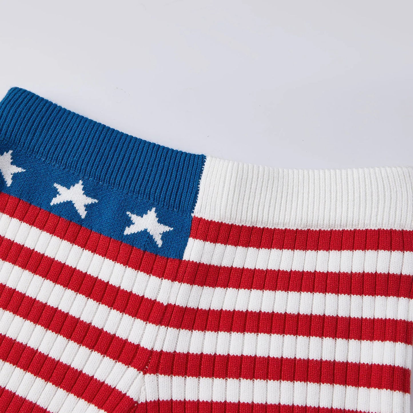 XBTCLXEBCO Women High Waisted Star Stripe Cropped Tank Tops