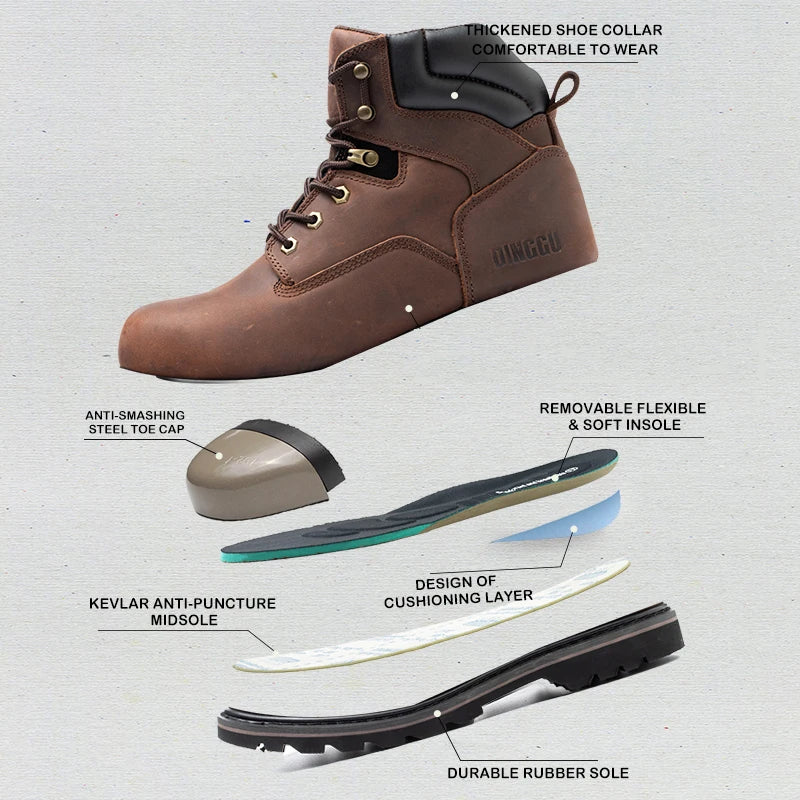 Lightweight Breathable Industrial Construction Sneakers For Men Worksite