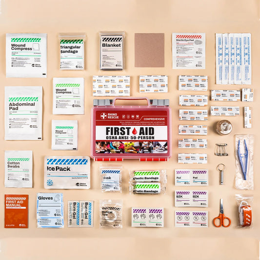 RHINO RESCUE FULL FEATURE FIRST AID KIT FOR HOME TRAVEL
