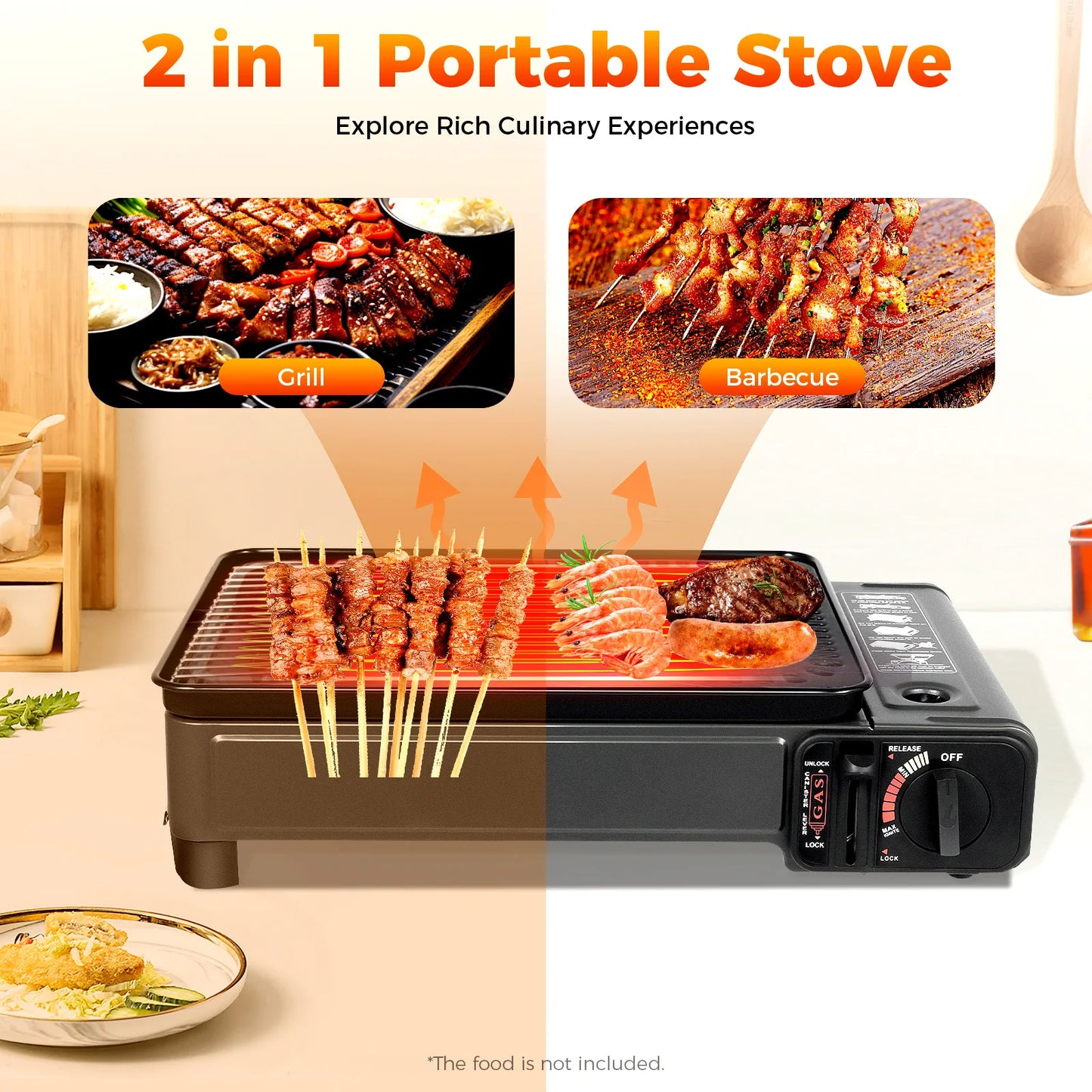 Portable Camping Gas Stove for Outdoor Cooking and Trekking