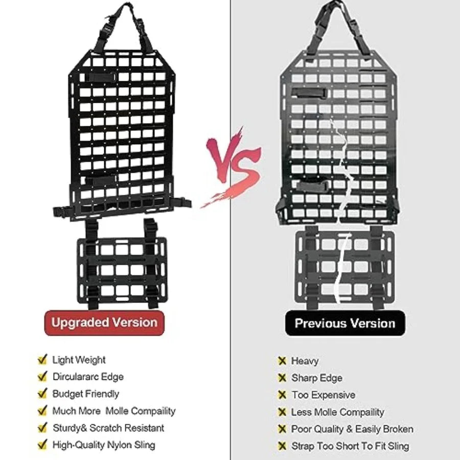 Rigid Molle Panels For Vehicles And Headrest Panel Organizer