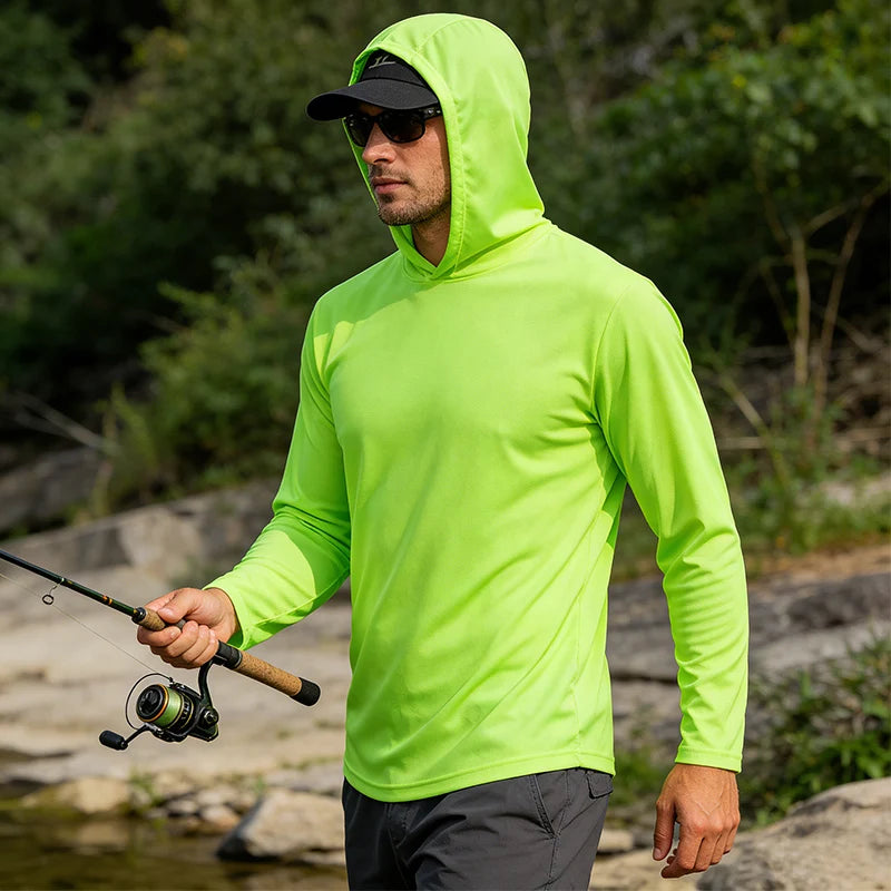 Men Hooded Long Sleeve T Shirt Breathable Running And Fitness