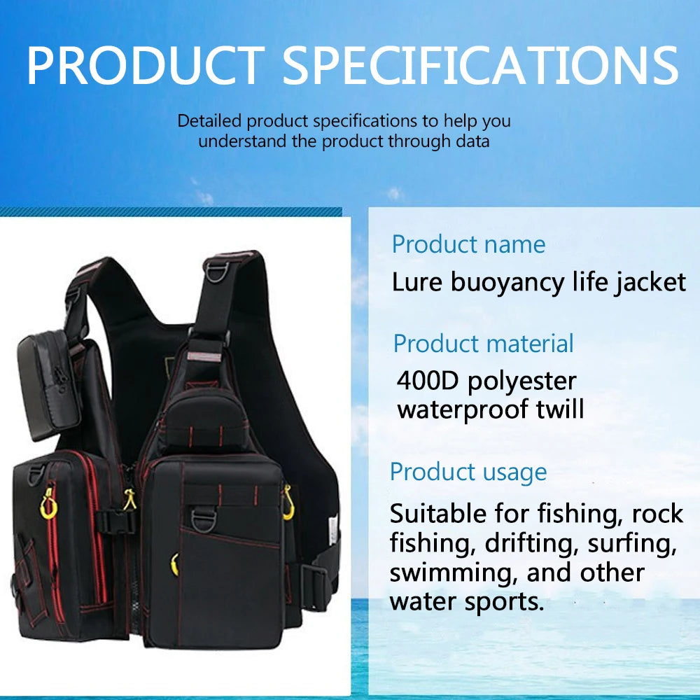 NONECN Multifunctional Life Jacket Vest For Outdoor Fishing