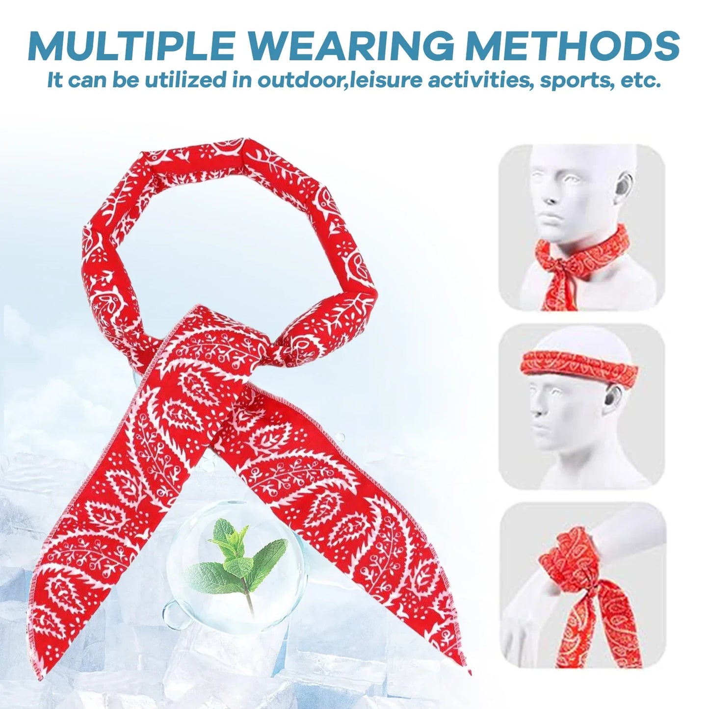 Outdoor Cooling Neck Ring Towel Camping Hiking Cycling Sports