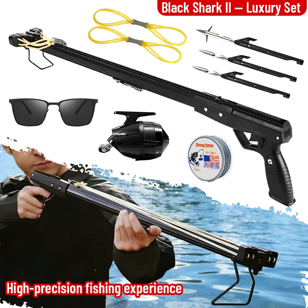 Aluminum Fishing Slingshot Rod With Reel Portable Outdoor Tool