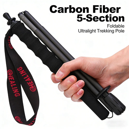 OKHEALING Ultralight Carbon Fiber Trekking Poles 2 Pack