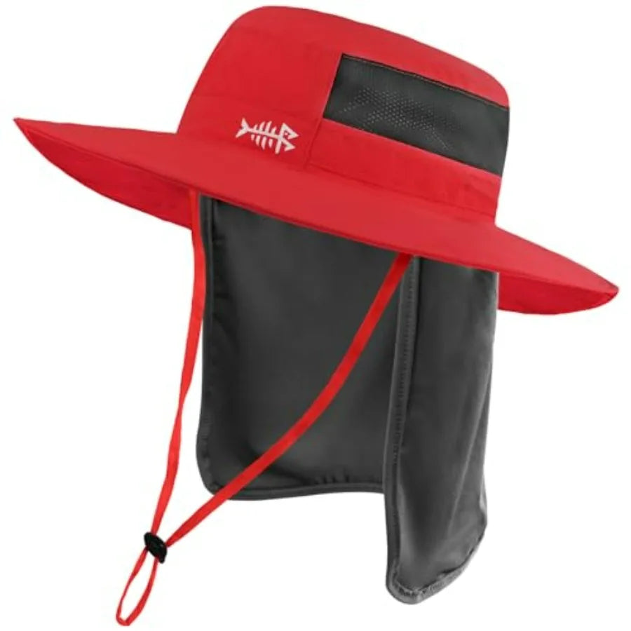 UPF 50 Plus Fishing Hat Water Resistant Detachable Neck Flap