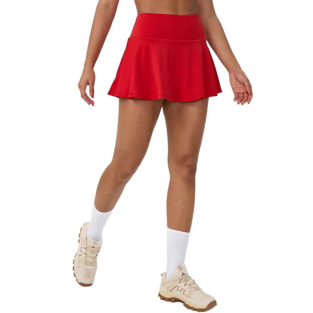 Women's High Waisted Tennis Skirt 2 In 1 Skort QuickDry