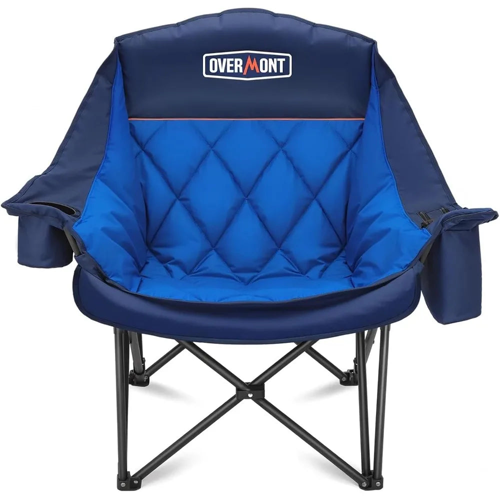 Heavy Duty Padded Folding Camping Chair 450 Lbs Capacity