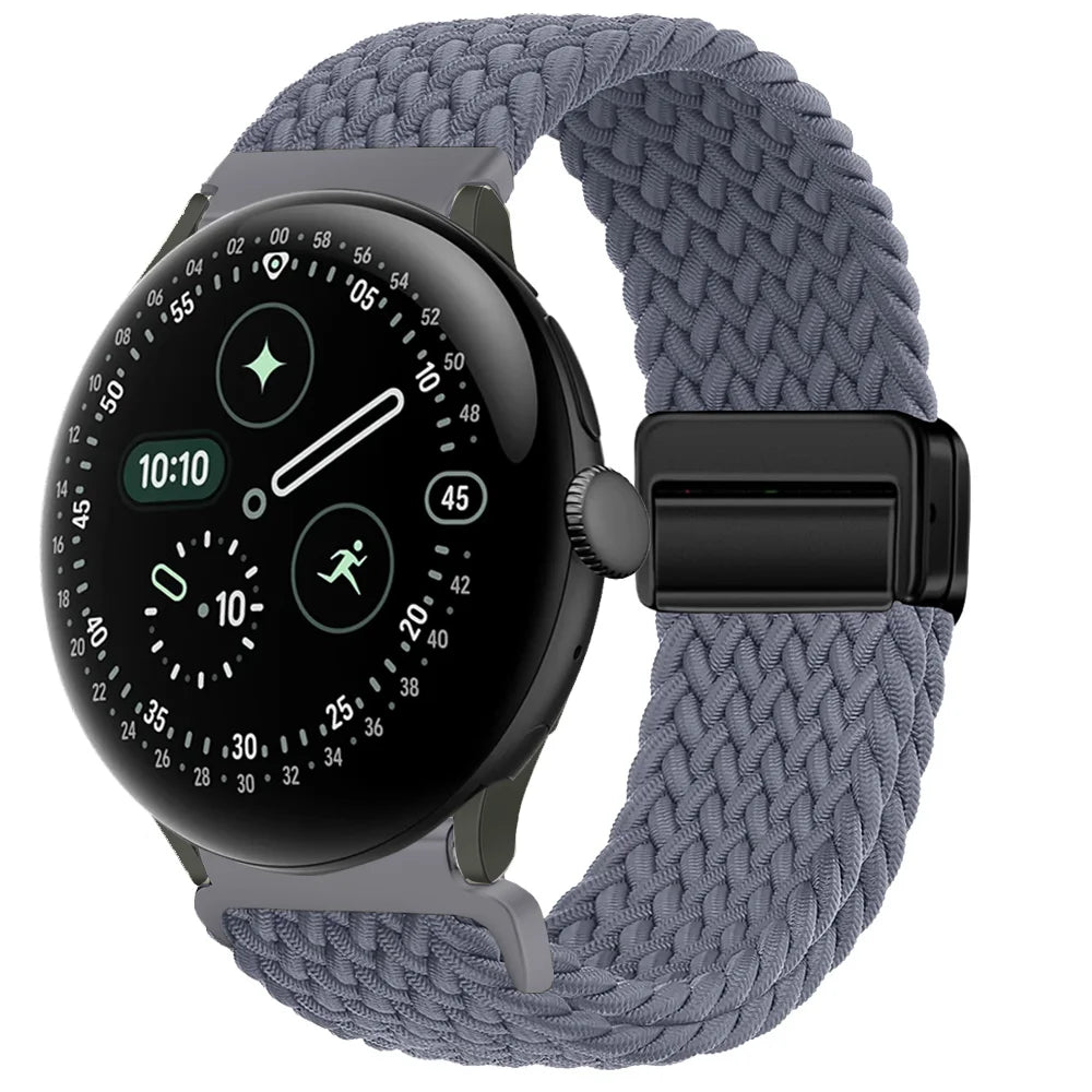 Magnetic Elastic Braided Nylon Strap For Google Pixel Watch