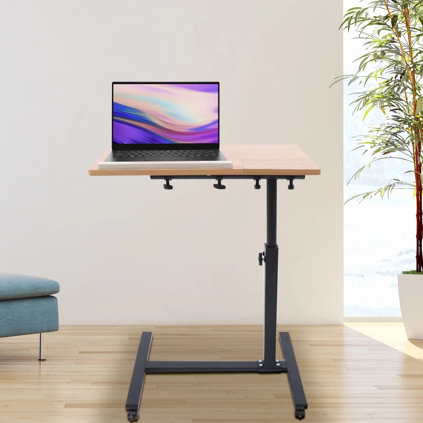 Height Adjustable Portable Folding Laptop Desk For Bed Lap Tray
