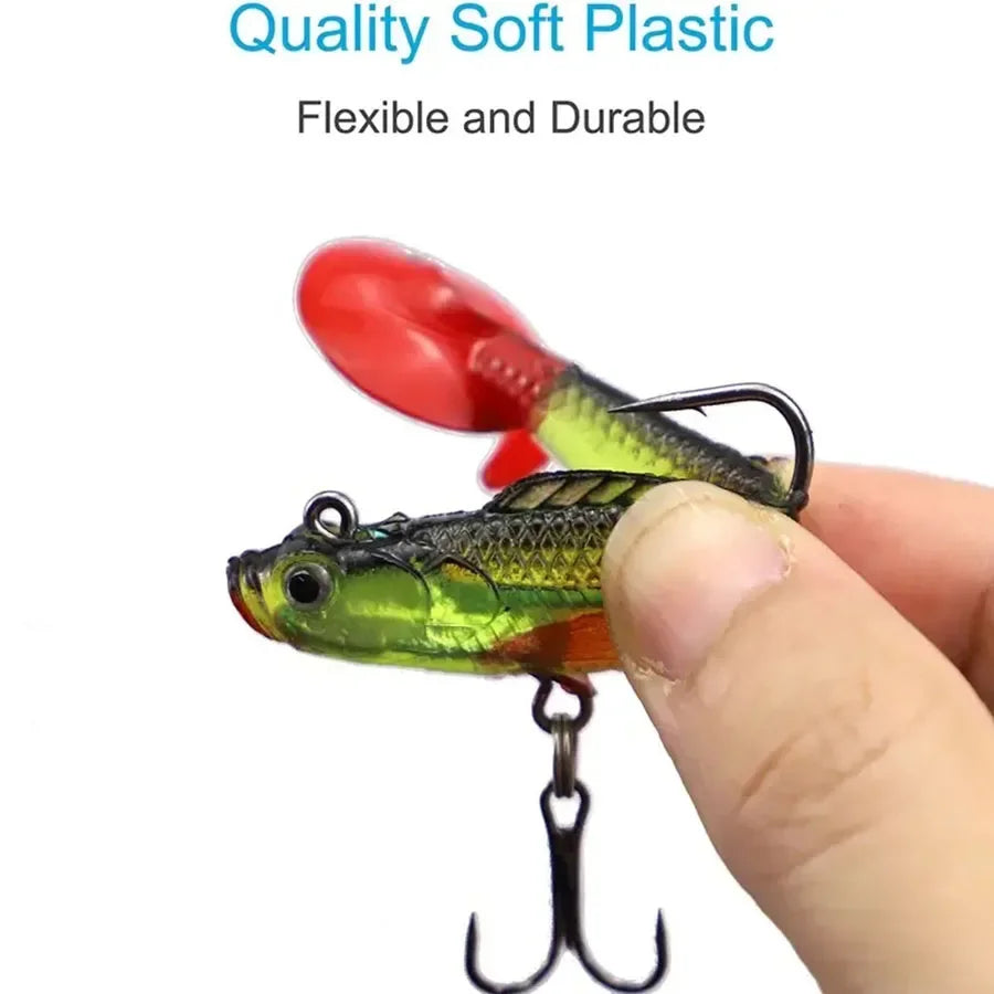 6Pcs Wobblers Soft Silicone Lures For Sea Bass Pike Carp