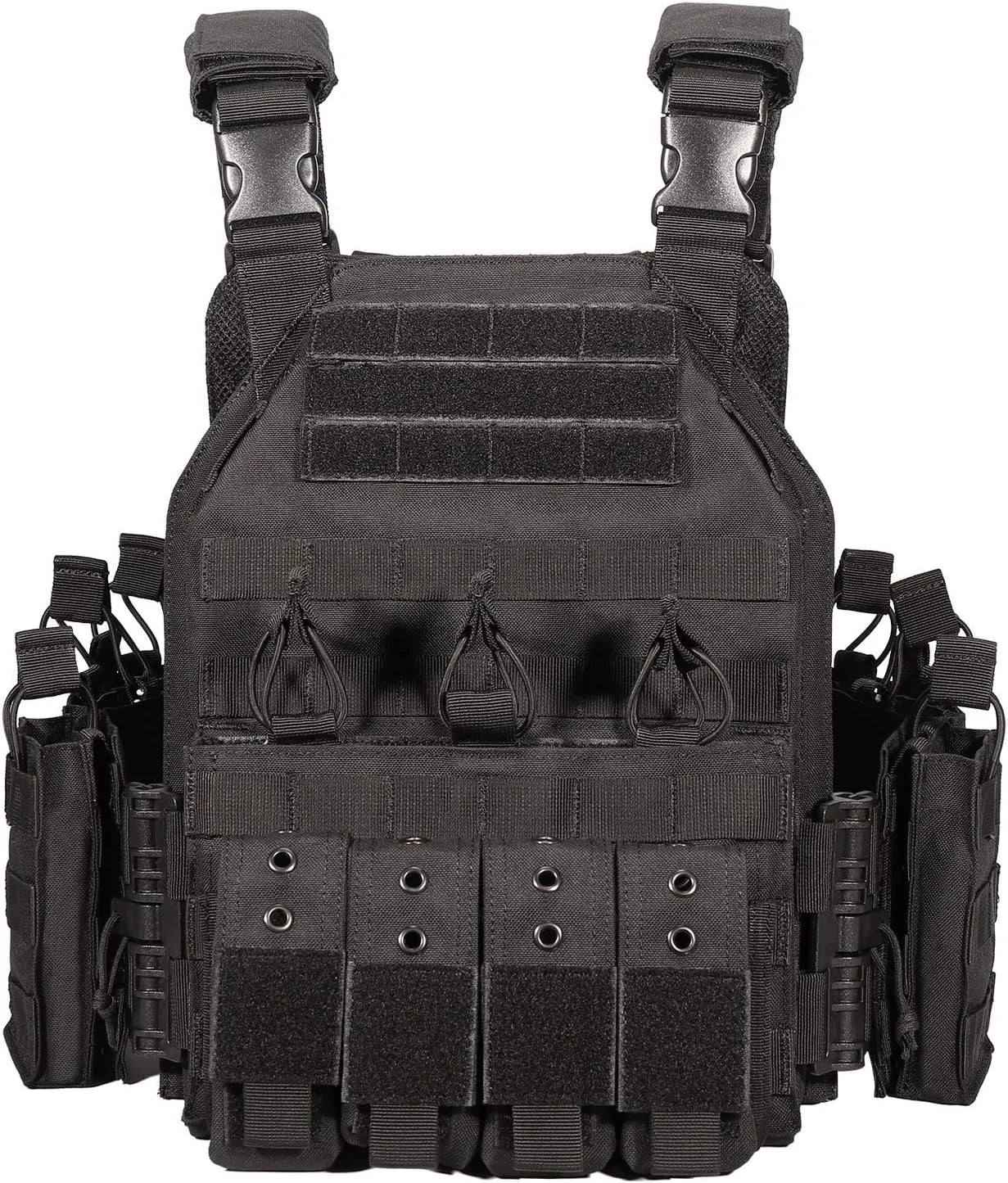 Tactical Vest 600D Nylon Quick Release Plate Carrier With Pouches