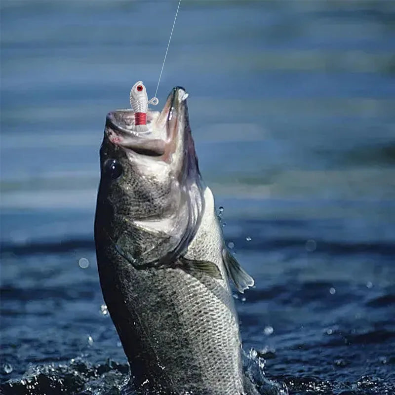 Three Piece Bucktail Jig Heads Lures For Saltwater Freshwater Fishing