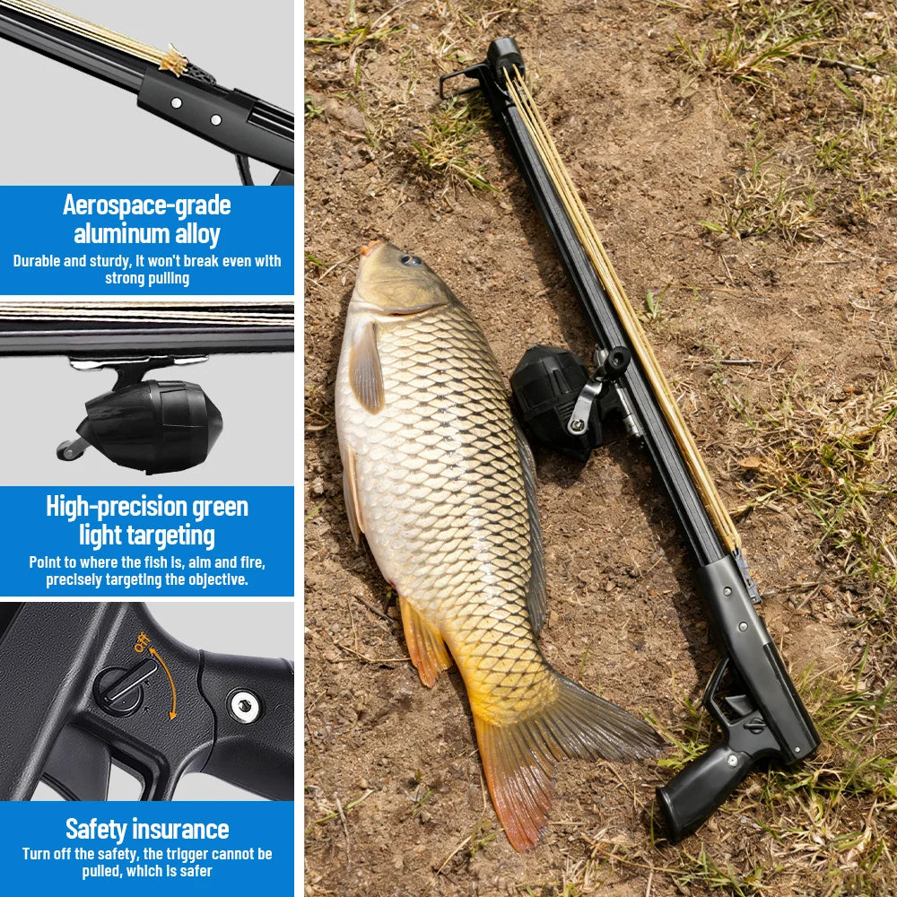 Aluminum Fishing Slingshot Rod With Reel Portable Outdoor Tool