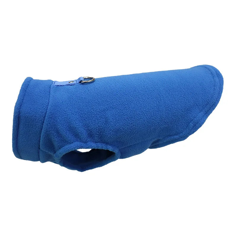 Winter Weatherproof Fleece Dog Coat With D Ring For Dogs