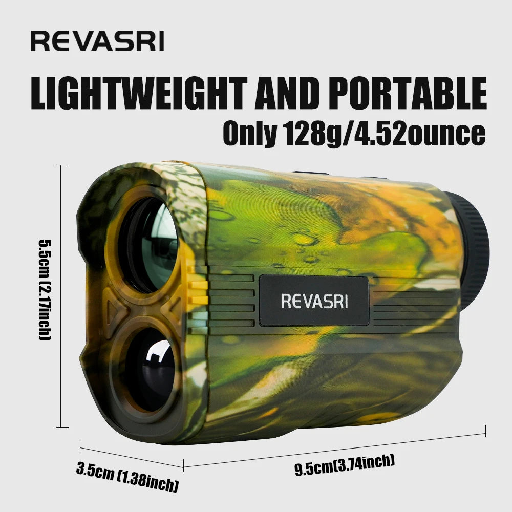 REVASRI Hunting Rangefinder 2000M 3000M 6X Magnification Type C Charging