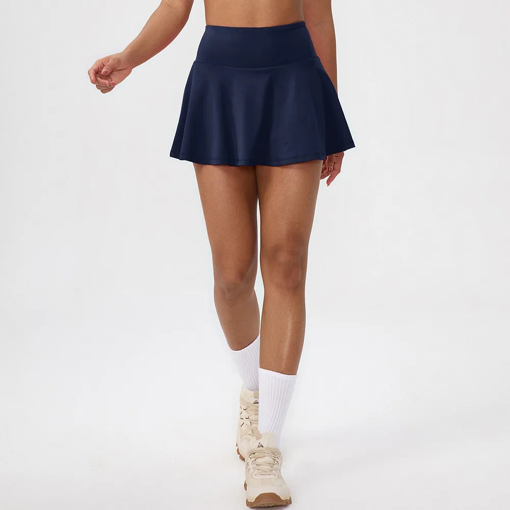 Women's High Waisted Tennis Skirt 2 In 1 Skort QuickDry