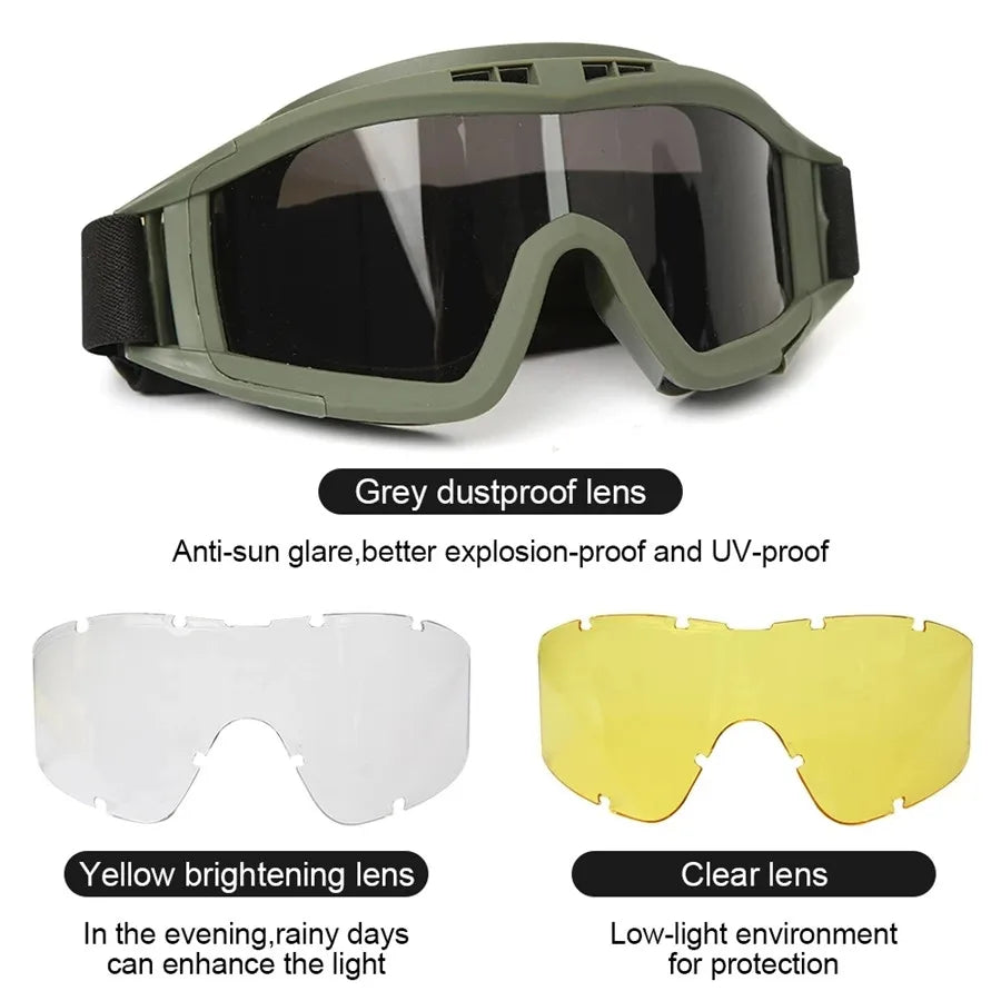 Explosion Proof Shooting Tactical Goggles For Airsoft And Paintball
