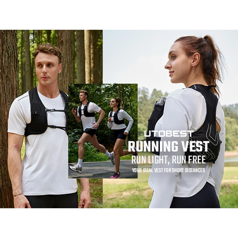 Outdoor Vest And Water Bottle Set For Trail Runners