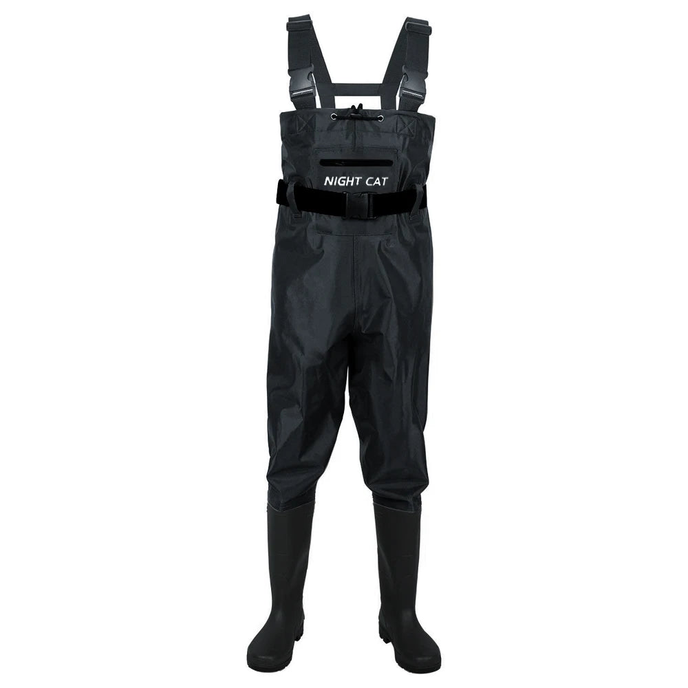 Nylon PVC Waterproof Chest Waders With Boots For Fishing