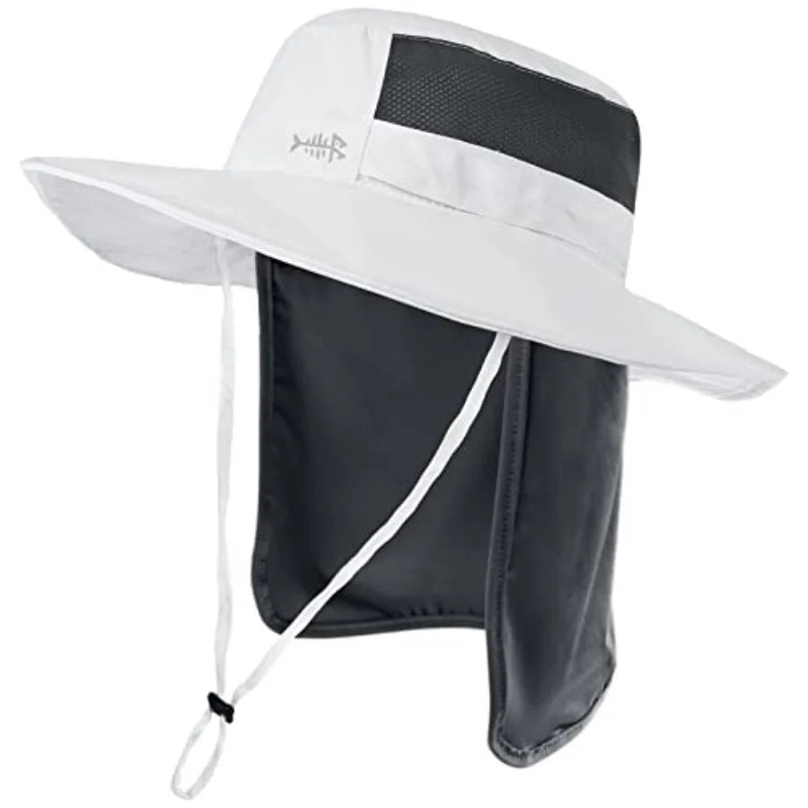 UPF 50 Plus Fishing Hat Water Resistant Detachable Neck Flap