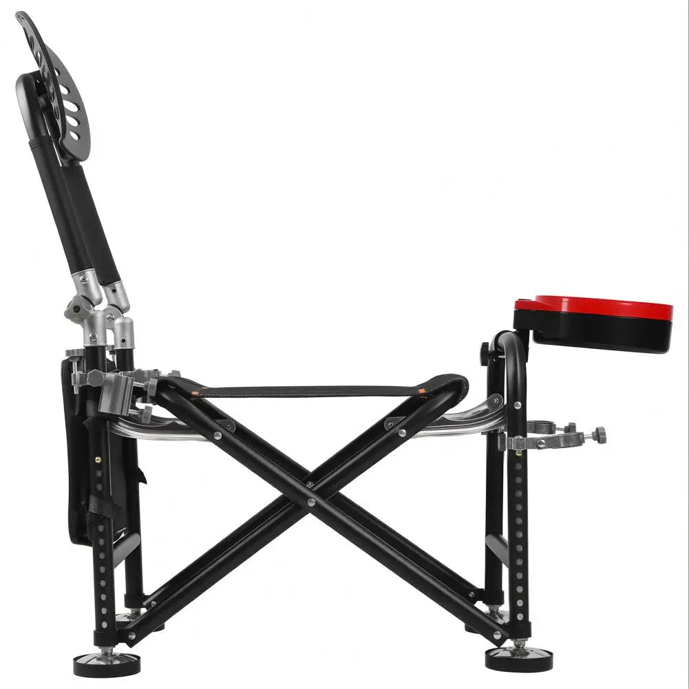 Height Adjustable 13 Gear Fishing Chair With Rod Holder