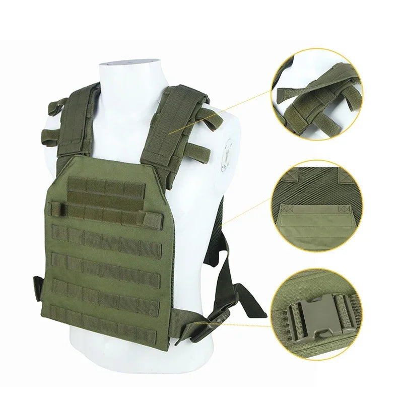 Military Tactical Vest Airsoft Molle Plate Carrier for Training