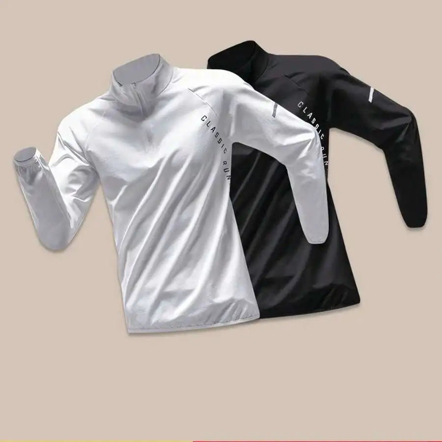 Men's Half Zip Running Shirt Quick Dry Breathable Top