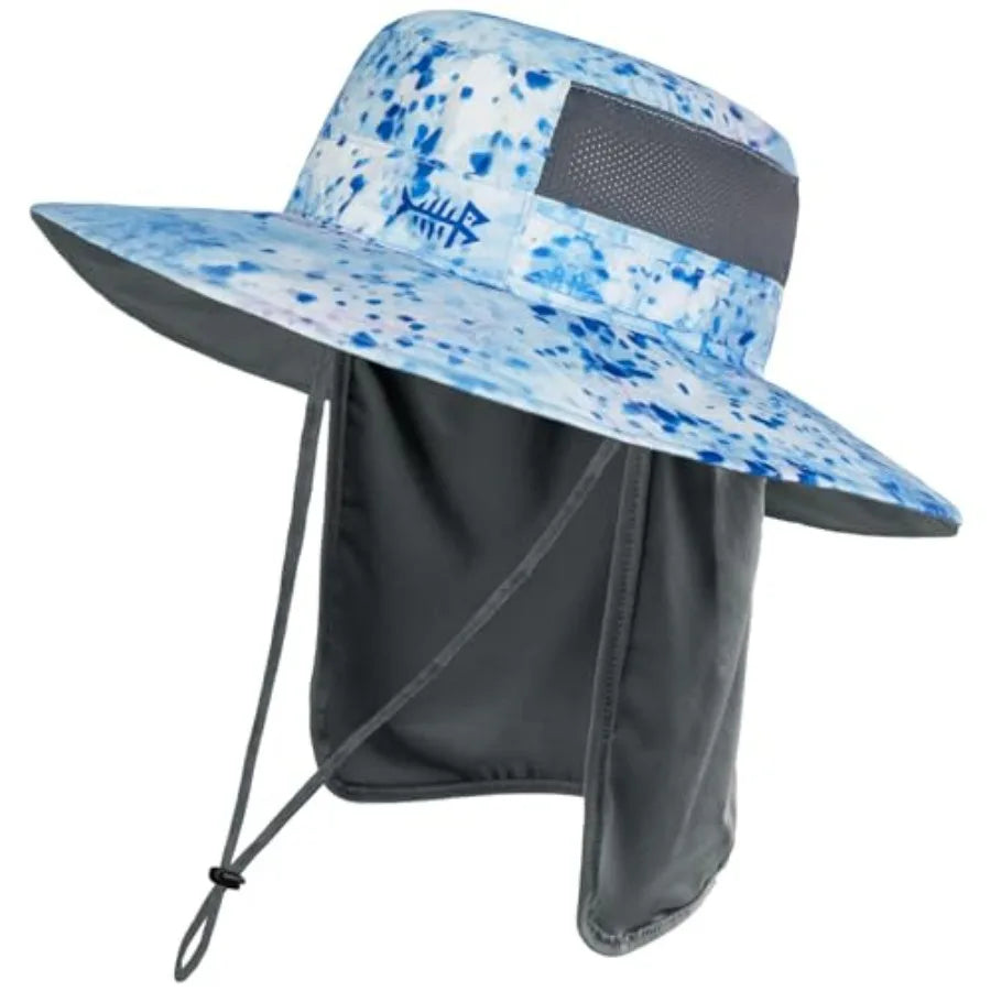 UPF 50 Plus Fishing Hat Water Resistant Detachable Neck Flap