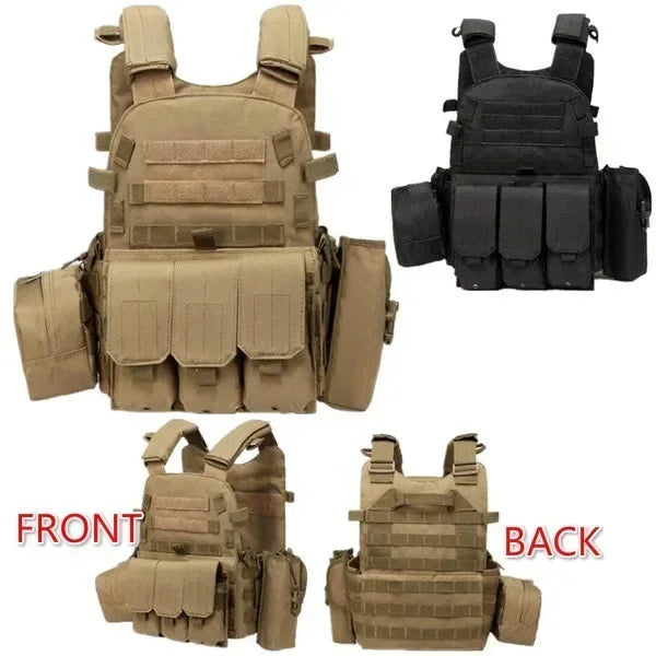 6094 Military Tactical Vest Body Armor Plate Carrier For Airsoft Wargame