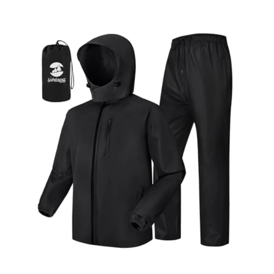 Men's Waterproof Rain Gear Two-Piece Packable Suit for Fishing