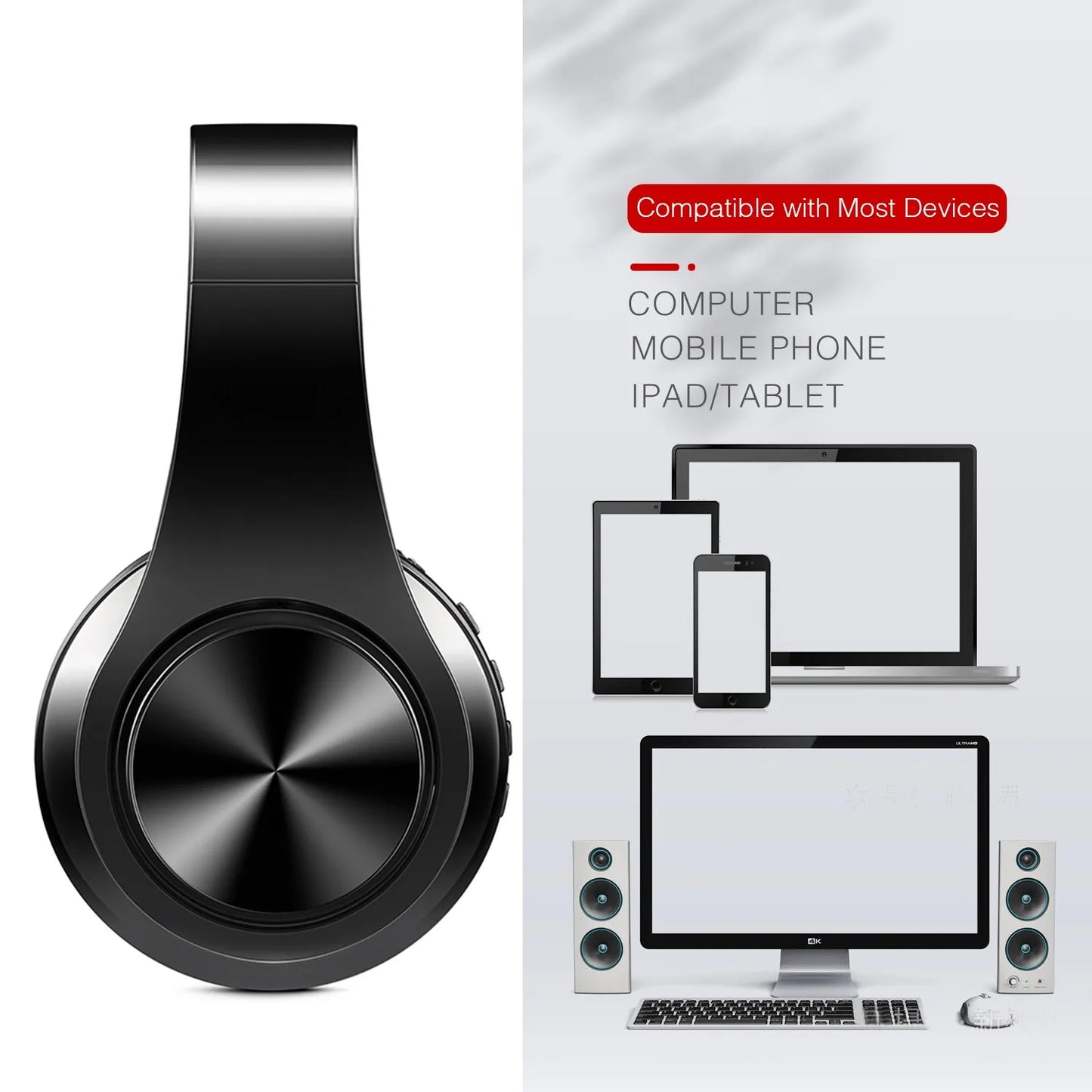 CATASSU Bluetooth Earphones Hifi Stereo Headset with Mic
