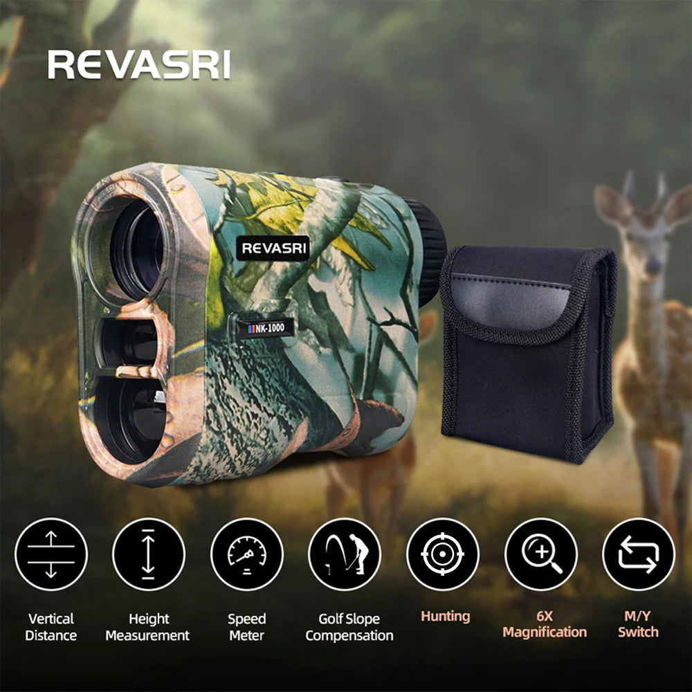 REVASRI 6X 1000M Hunting Laser Rangefinder Monocular With Scan Modes