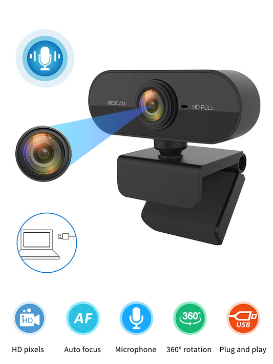1080P USB Computer Camera for Live Streaming and Online Classes