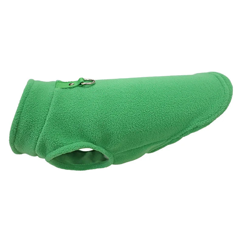 Winter Weatherproof Fleece Dog Coat With D Ring For Dogs