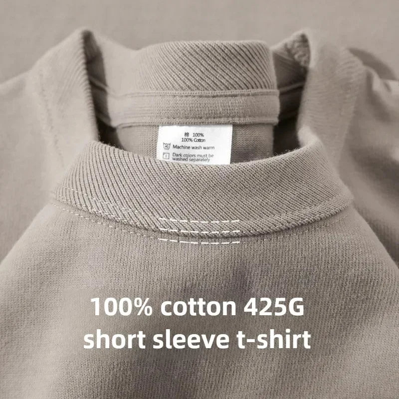 Men Cotton Broadcloth T Shirt Half Sleeve Round Neck Top