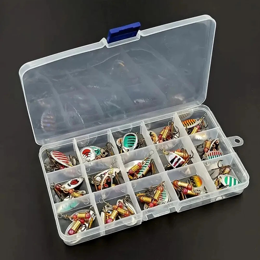 JOCESTYLE Metal Spoon Spinner Fishing Lure With Treble Hooks