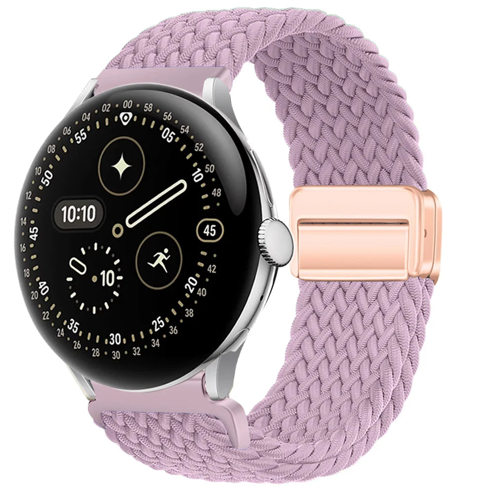 Magnetic Elastic Braided Nylon Strap For Google Pixel Watch