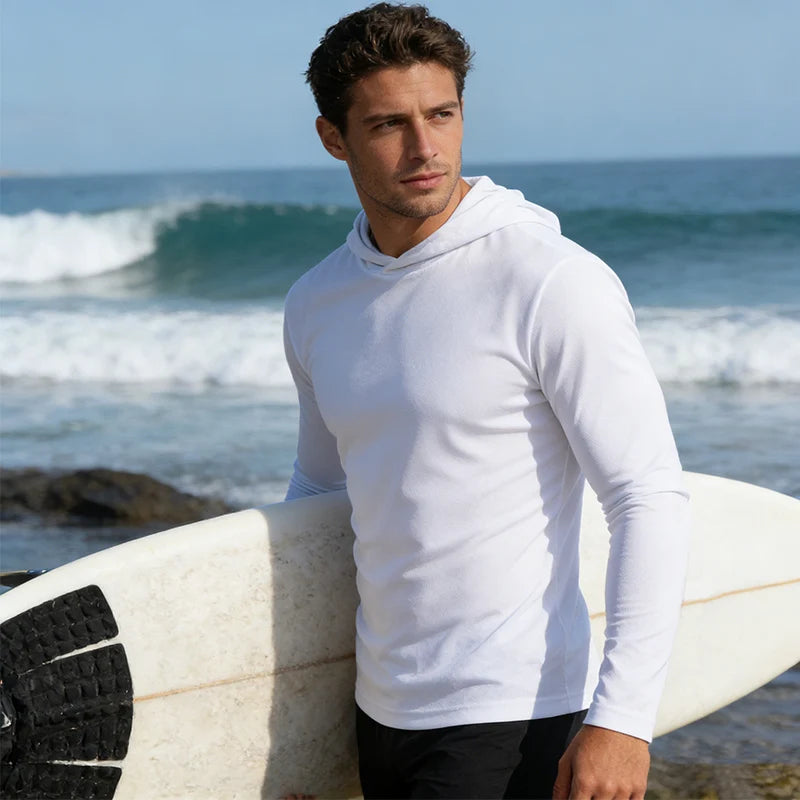 Men Hooded Long Sleeve T Shirt Breathable Running And Fitness