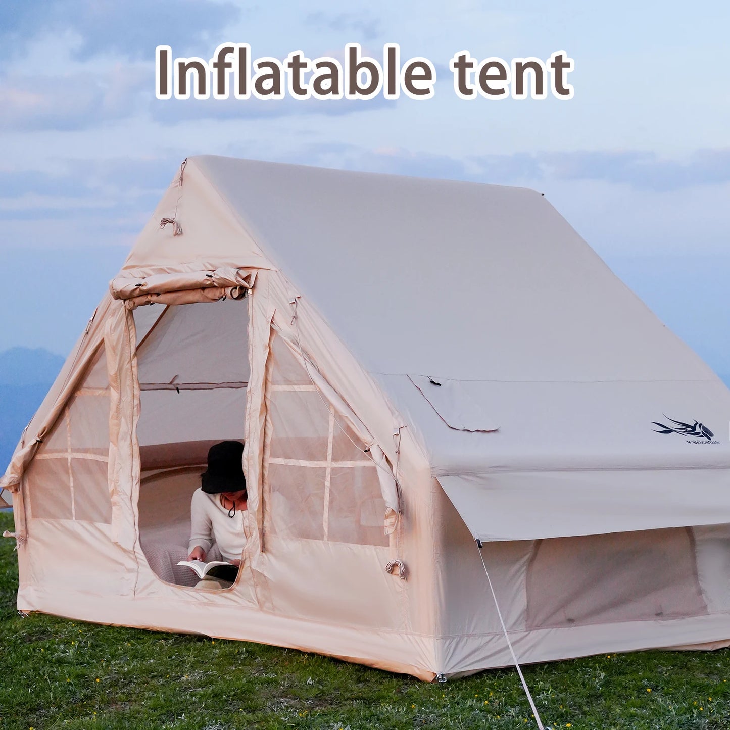 Pakicetus Inflatable Camping Tent For Large Groups Quick Setup